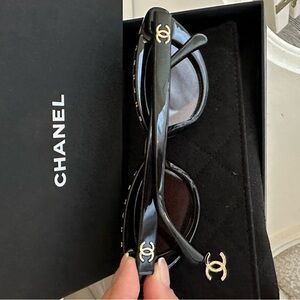 Chanel Cat Eye black sunglasses